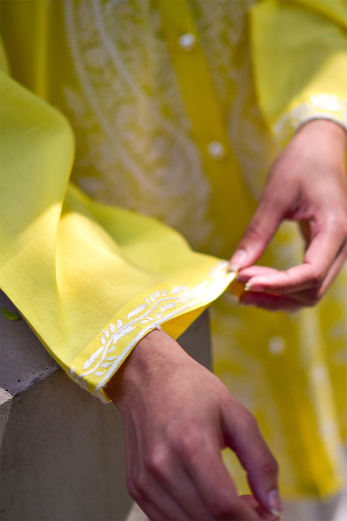 Extra image for Yellow Embroidered Kurta