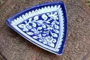 Blue Pottery Triangular Dish.webp