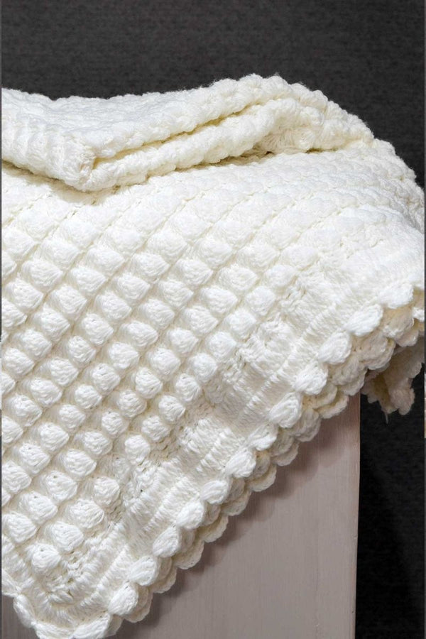 Extra image for White Baby Blanket
