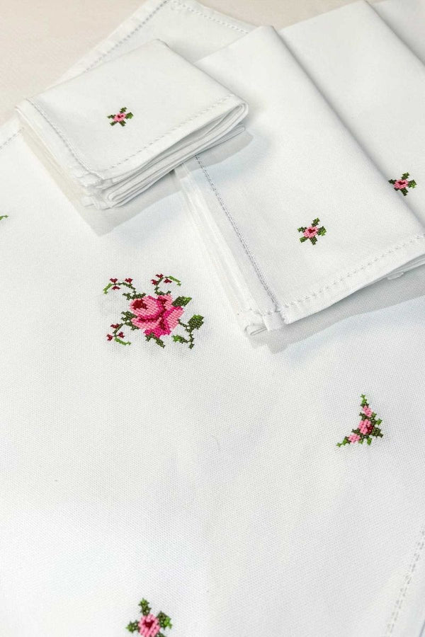 Extra image for Pink Embroidered Mats Set