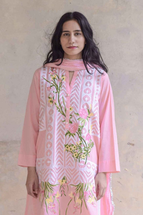 Extra image for Pink Applique Kurta