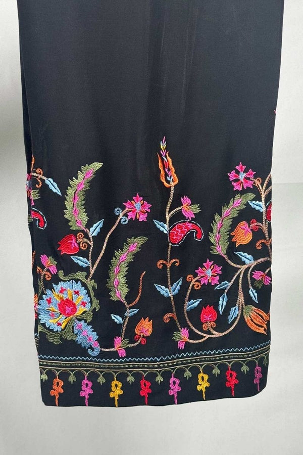 Extra image for EMBROIDERD PANTS (BLACK)