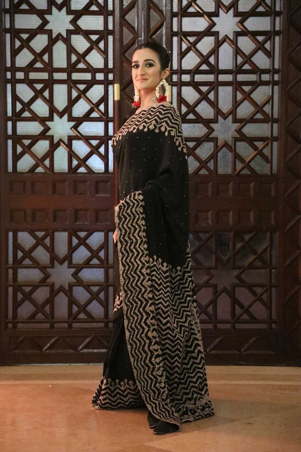 Extra image for Ajrak Applique Saree