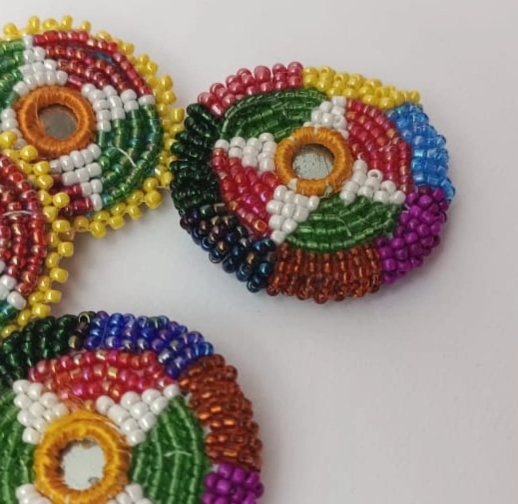 Blanket Stitched Beaded Ear Rings