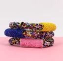 Beaded Rope Choker, bangles and Earring set
