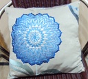 Embroidered cushion pair