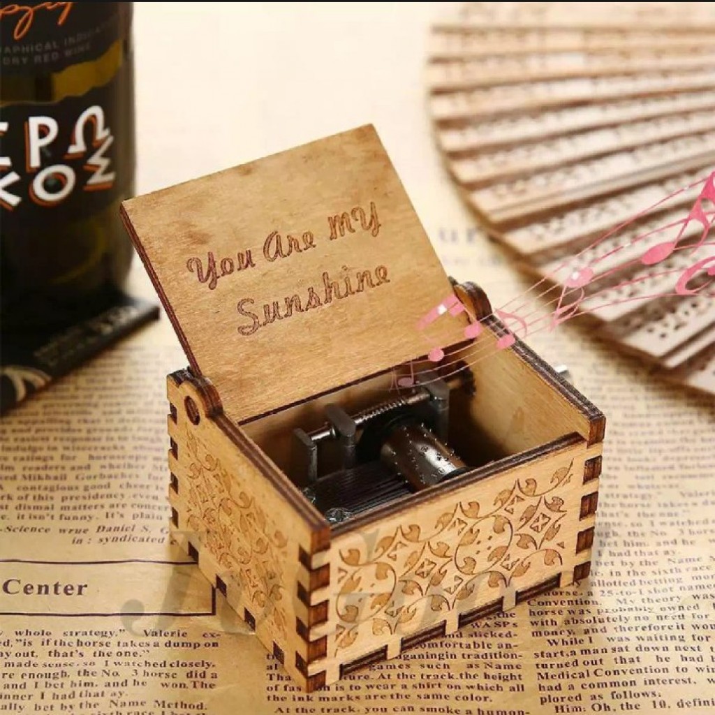 Vintage Hand Crank Music Box- You Are My Sunshine