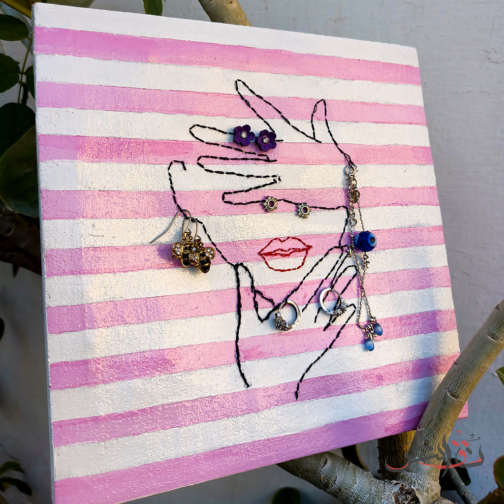 Canvas Jewelry Holder