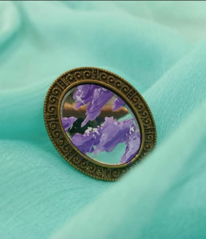 Hand-Painted Cloud Ring