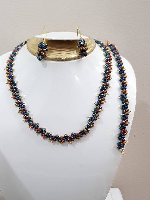 Double Toned Beaded Set