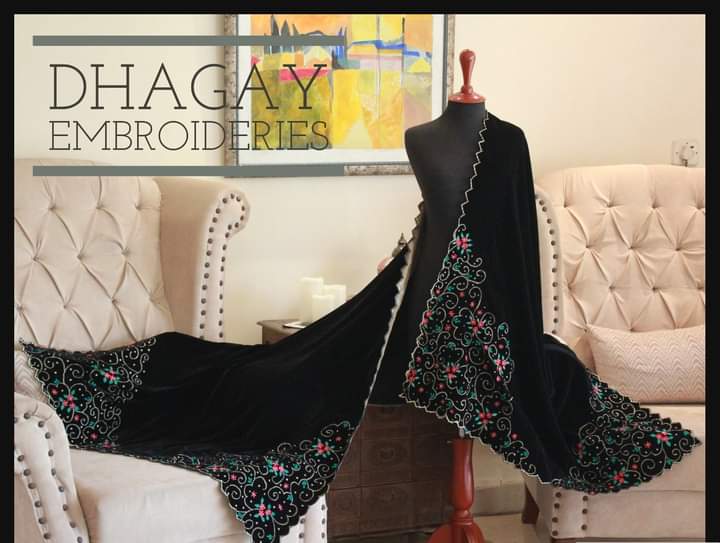 Velvet Embroidered Shawl
