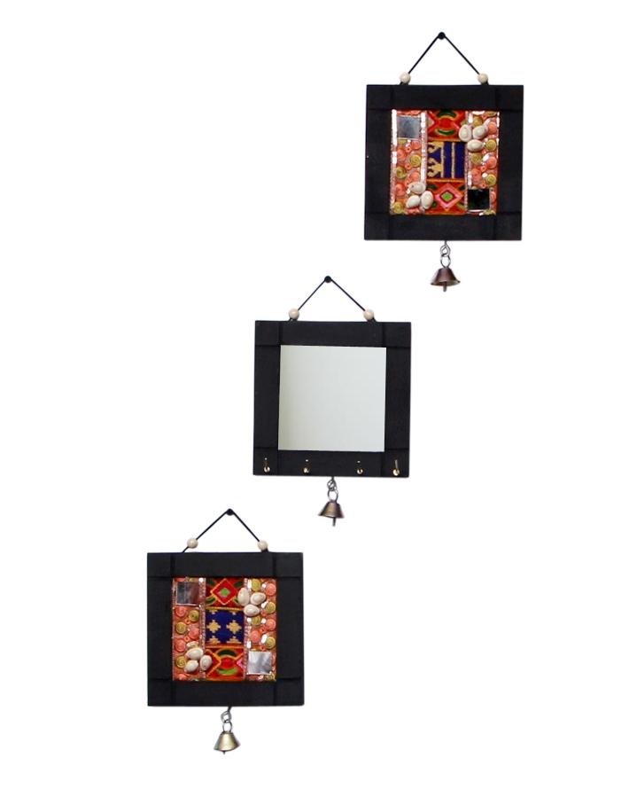 Panel Set Of 3 with Shells + Key Chain Holder