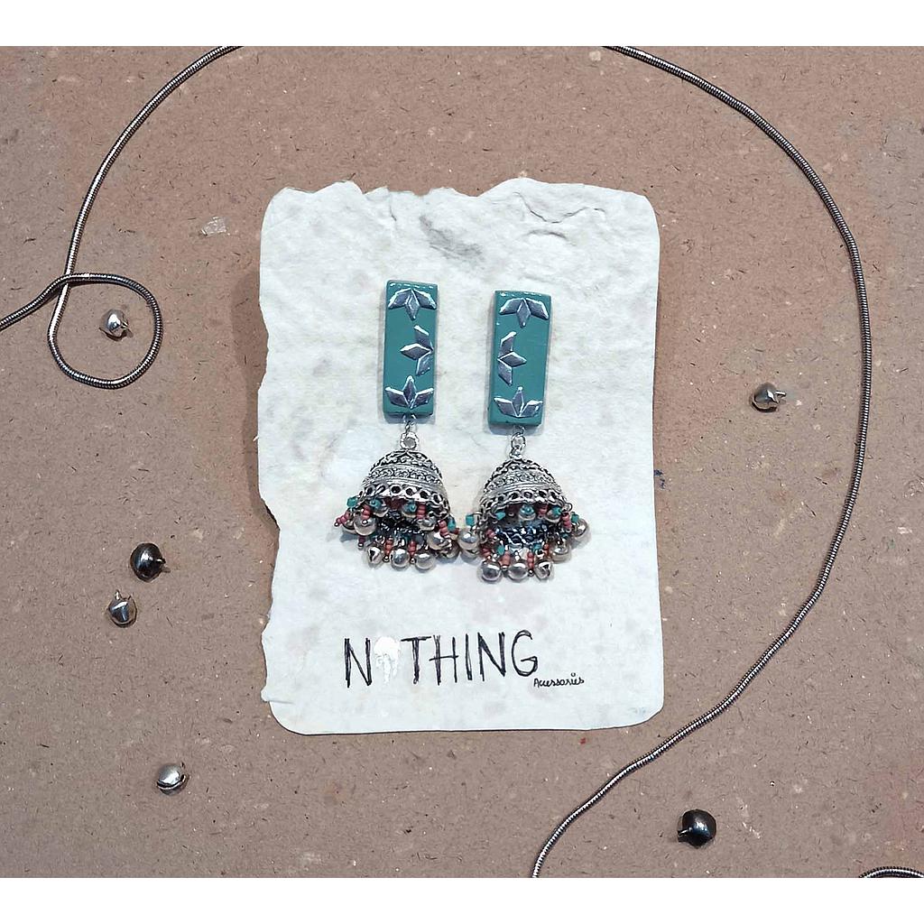 Turquoise Sheesha Jhumka