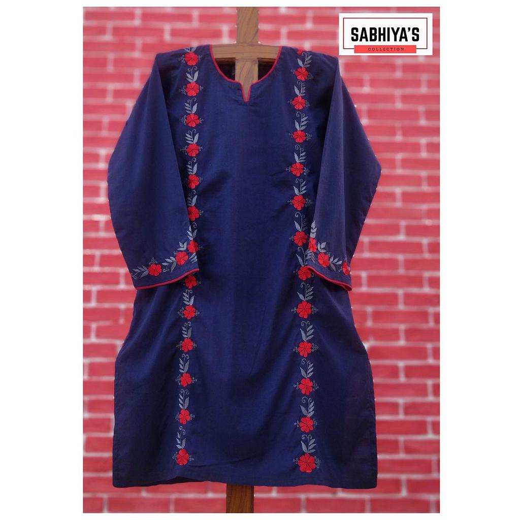 Indigo Floral Chain Shirt