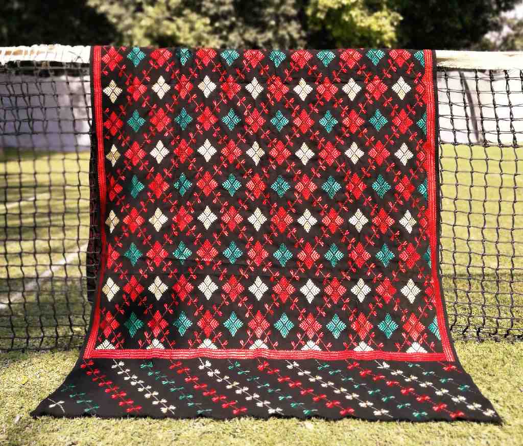 Embroidered Phulkari Shawl            