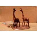 Cultural Wooden Twin Giraffes