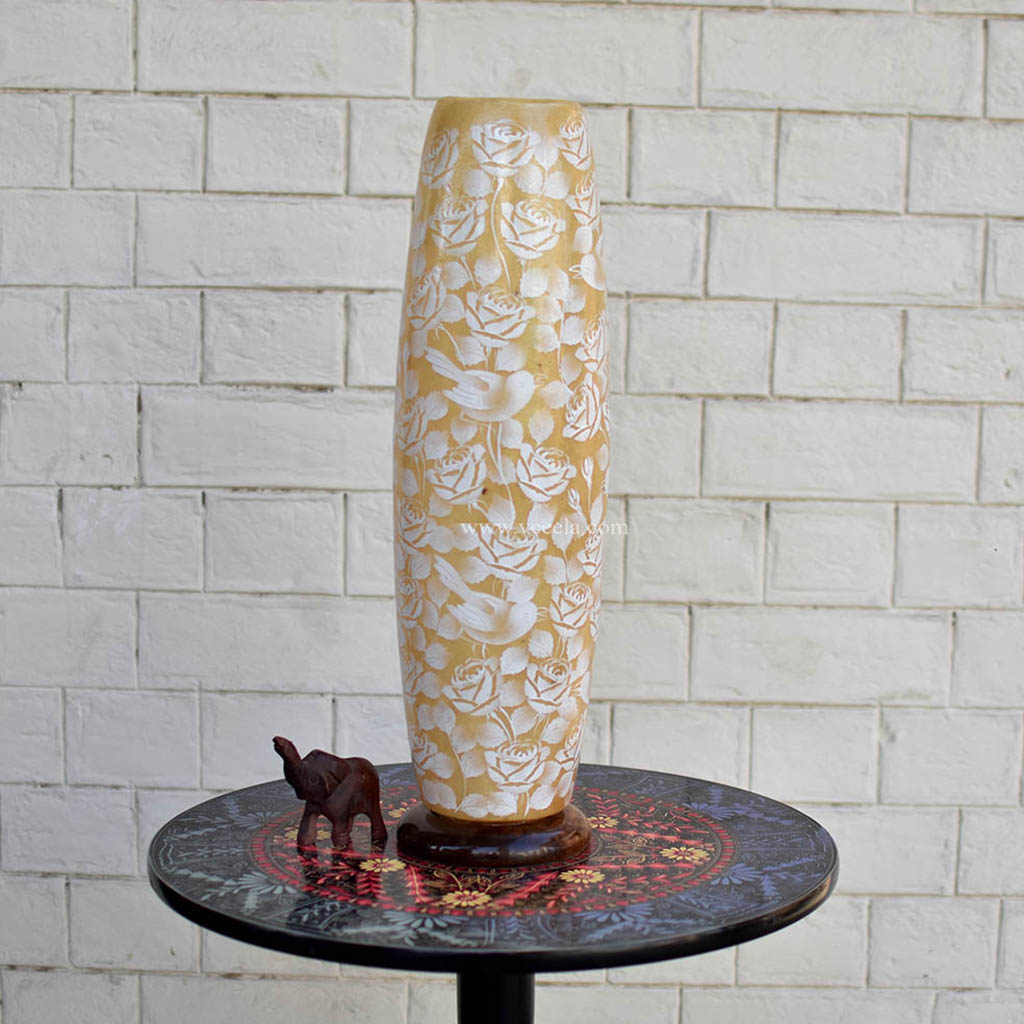 Hand Painted Camel Skin Lamp