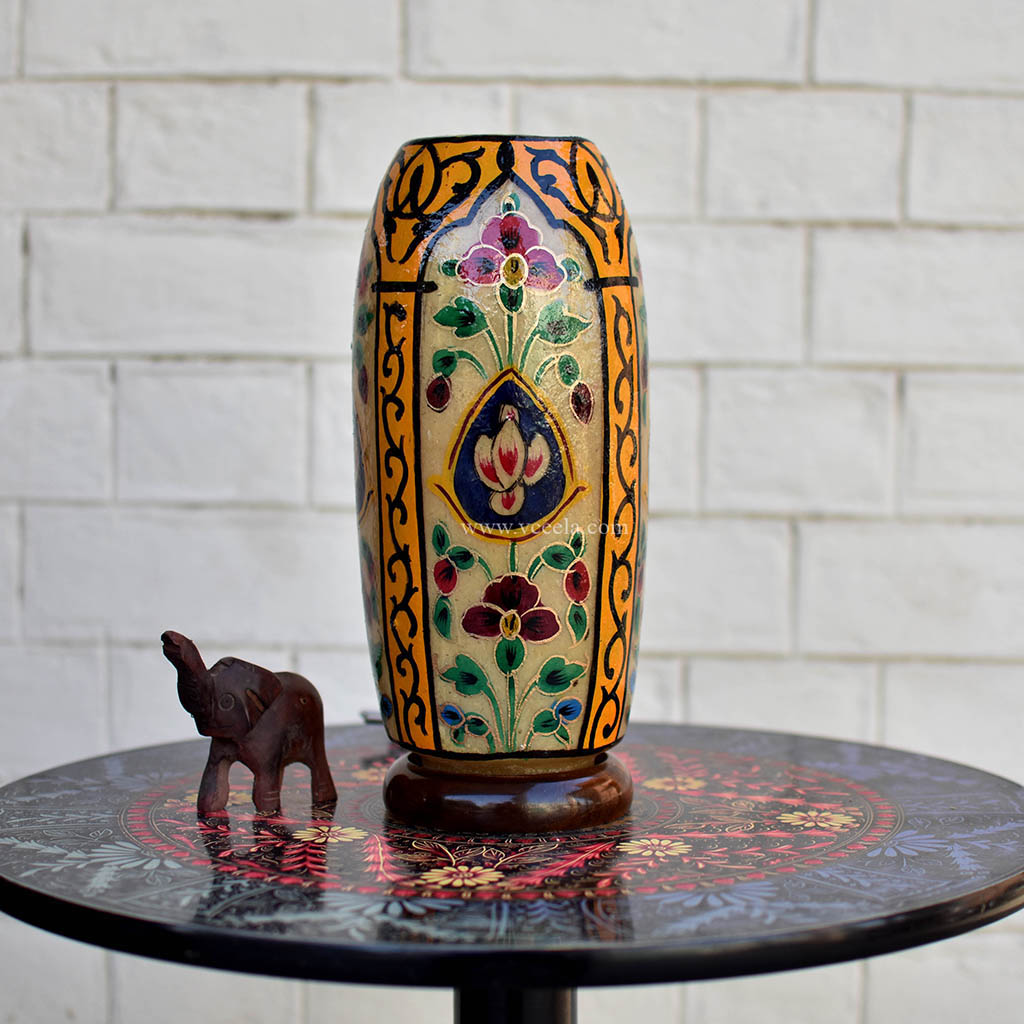 Hand Painted Camel Skin Lamp 