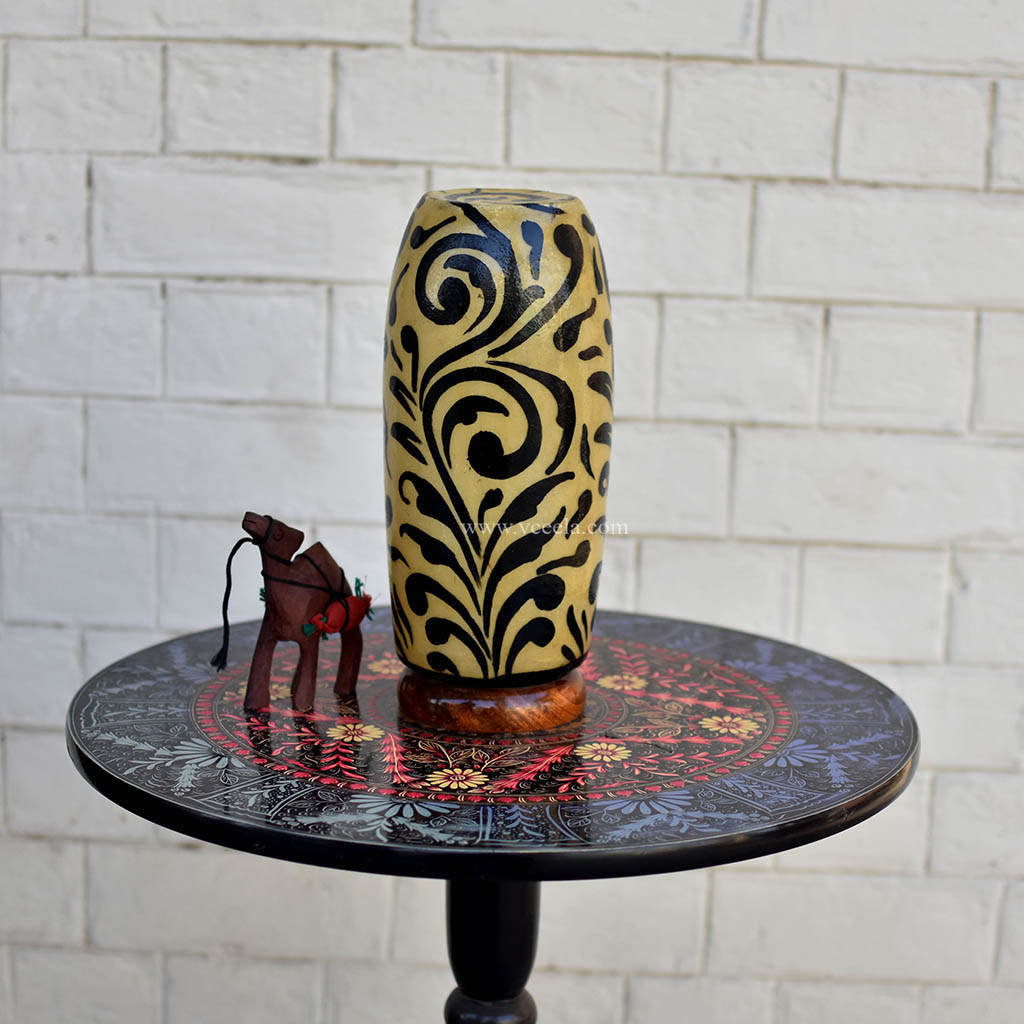 Hand Painted Camel Skin Lamp