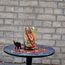 Hand Painted Camel Skin Lamp