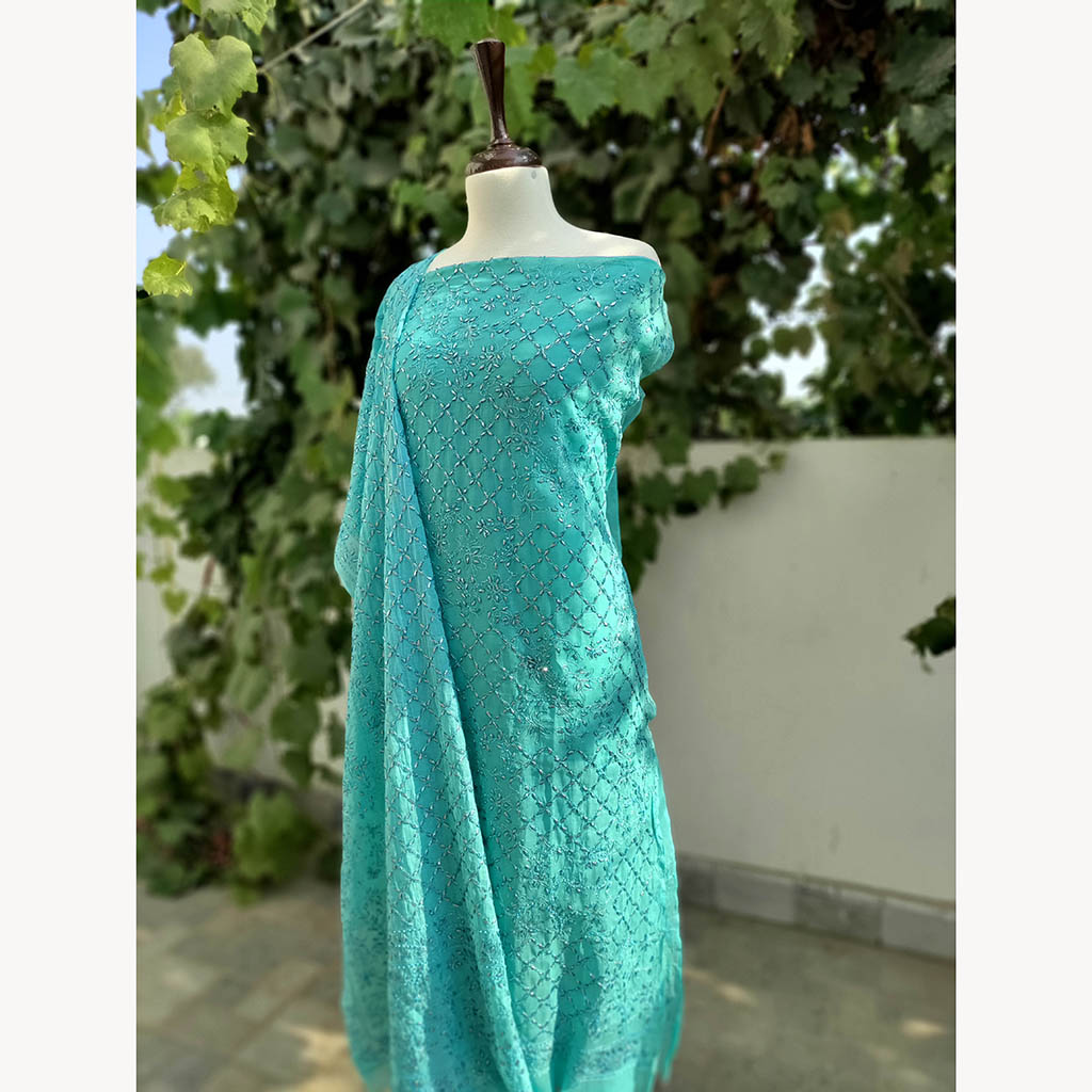 2- Piece Unstitched kameez Dupatta Set