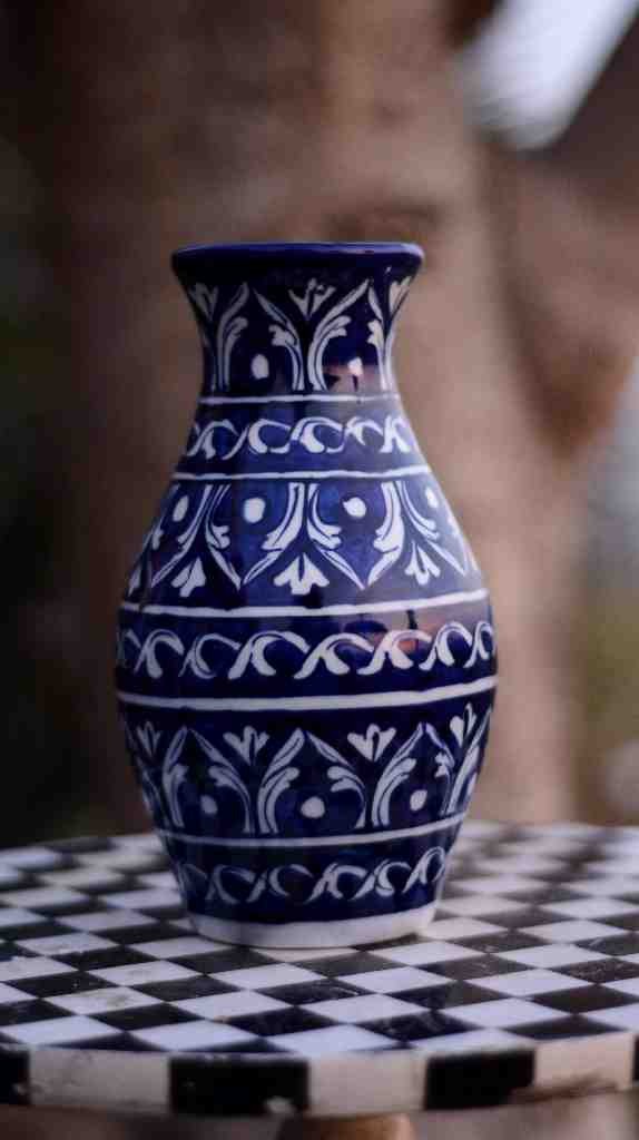Blue Pottery Medium Vase