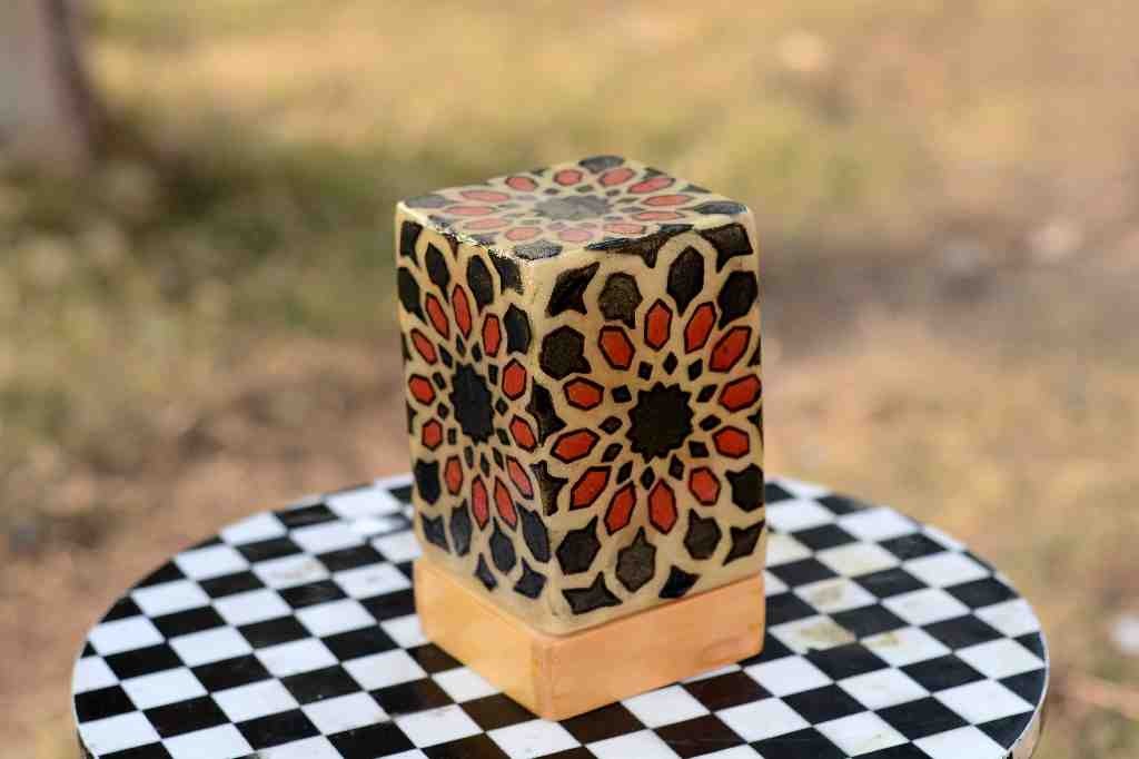 Camel Skin Square Shape Lamp