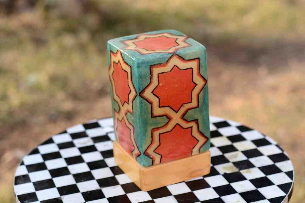 Camel Skin Square Shape Lamp