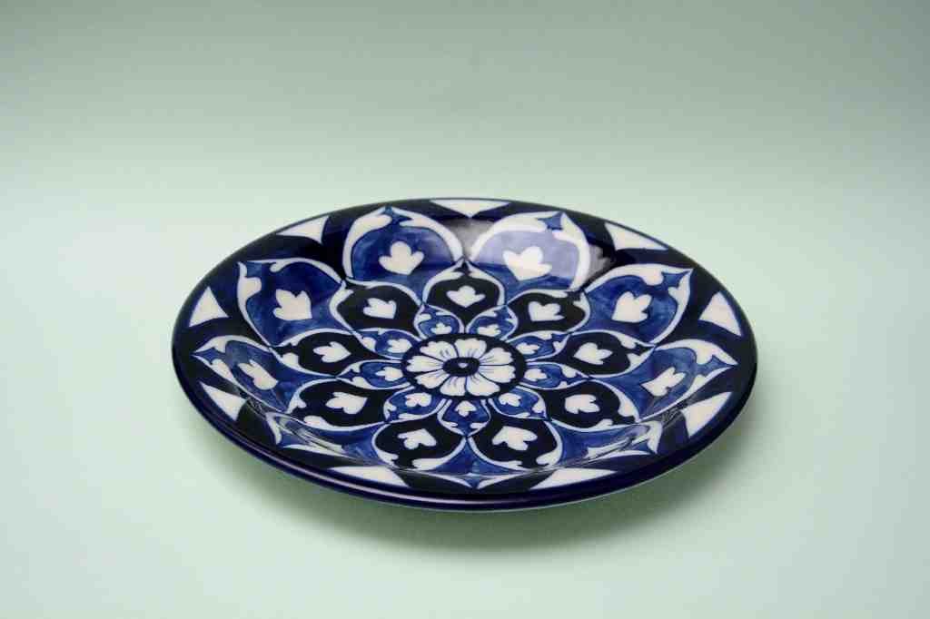 Blue Pottery Dinner Plate