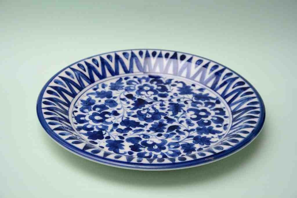 Blue Pottery Dinner Plate