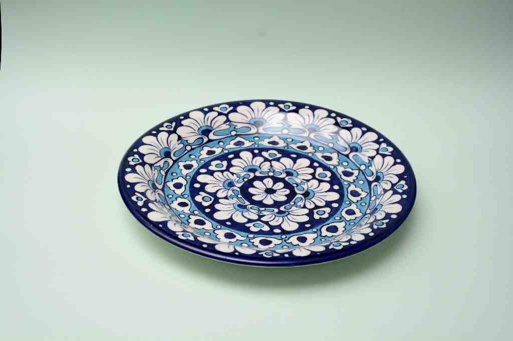 Blue Pottery Dinner Plate