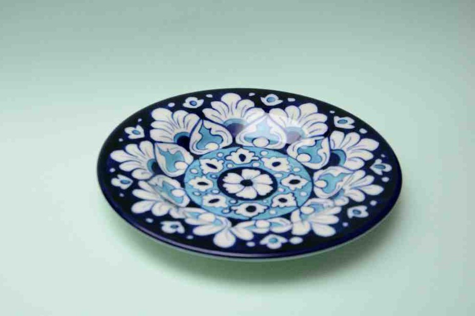 Blue Pottery Dinner Plate