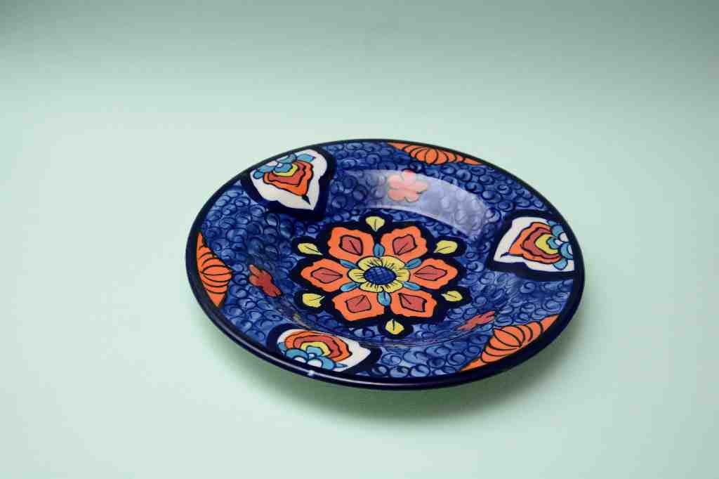 Blue Pottery Dinner Plate