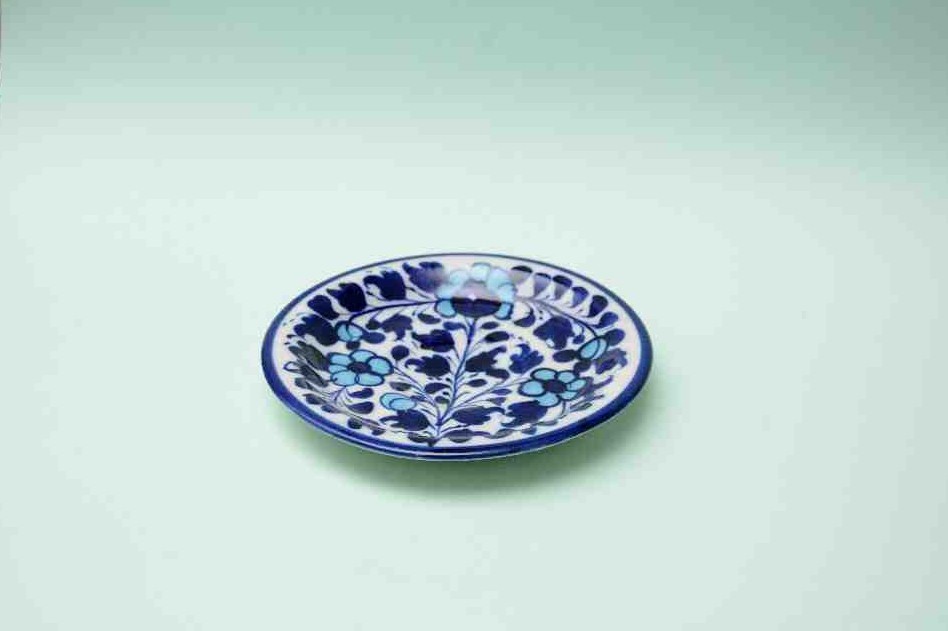 Blue Pottery Saucer Plate