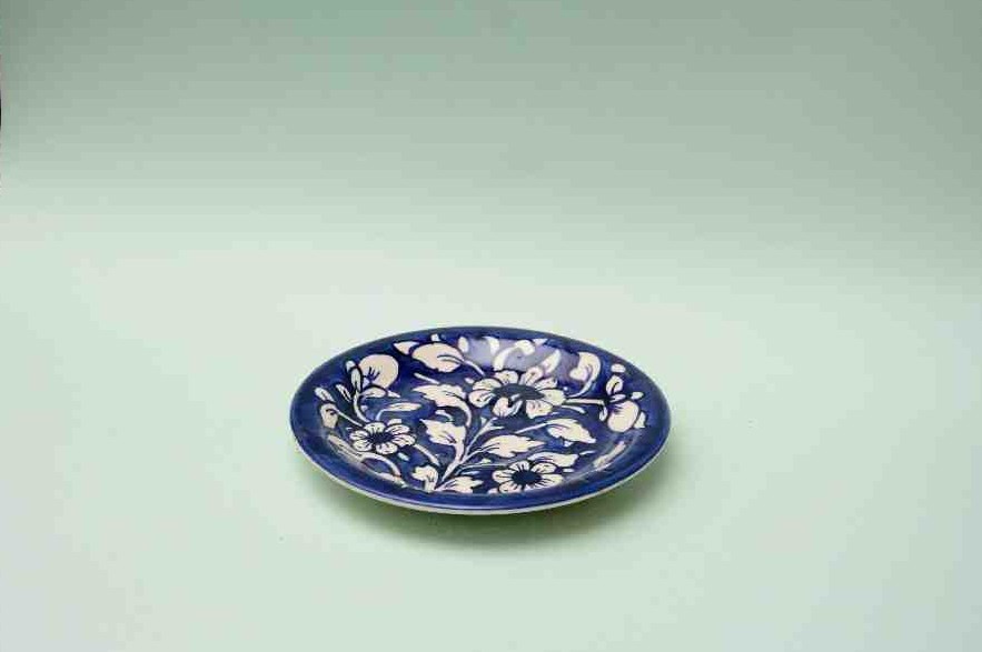 Blue Pottery Saucer Plate
