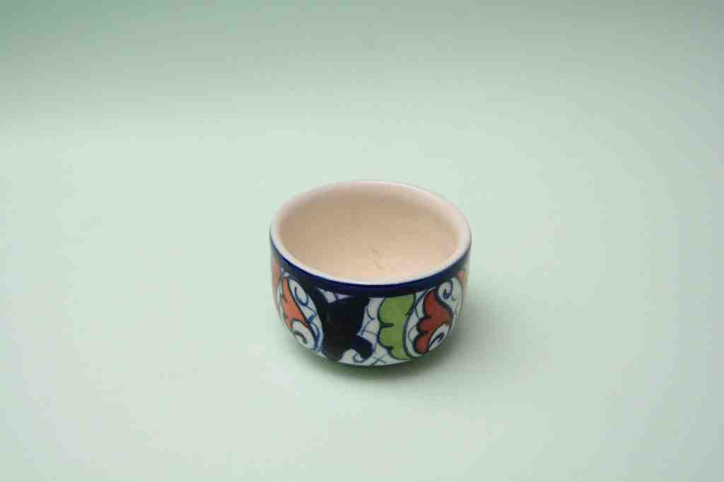 Blue Pottery Butter Cup