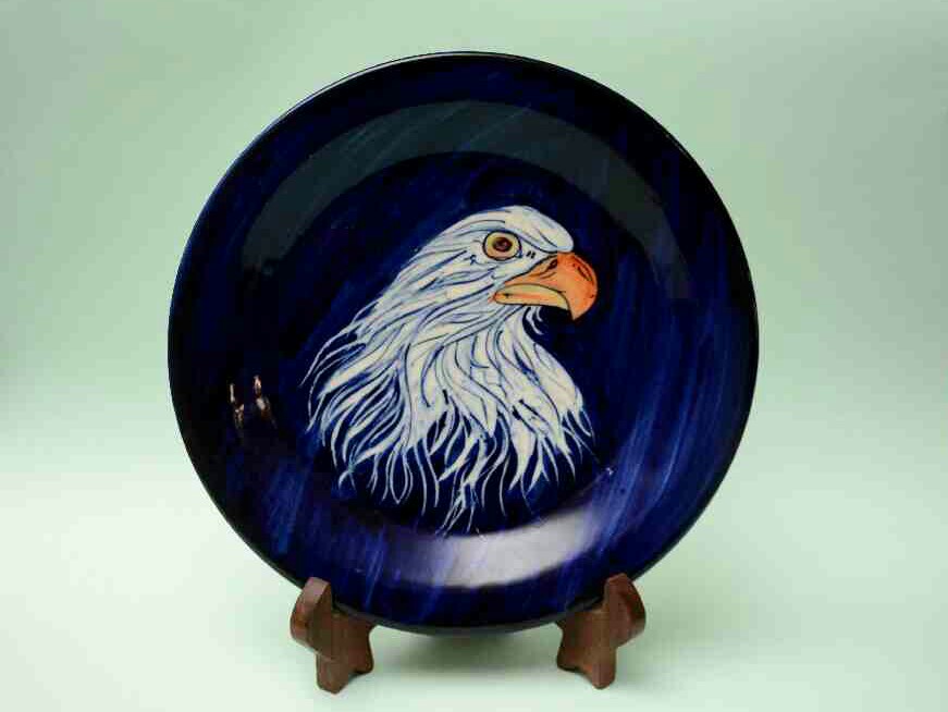 Blue Pottery Decorative Art Plate