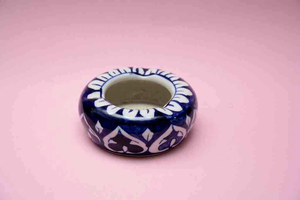 Blue Pottery Ash Tray