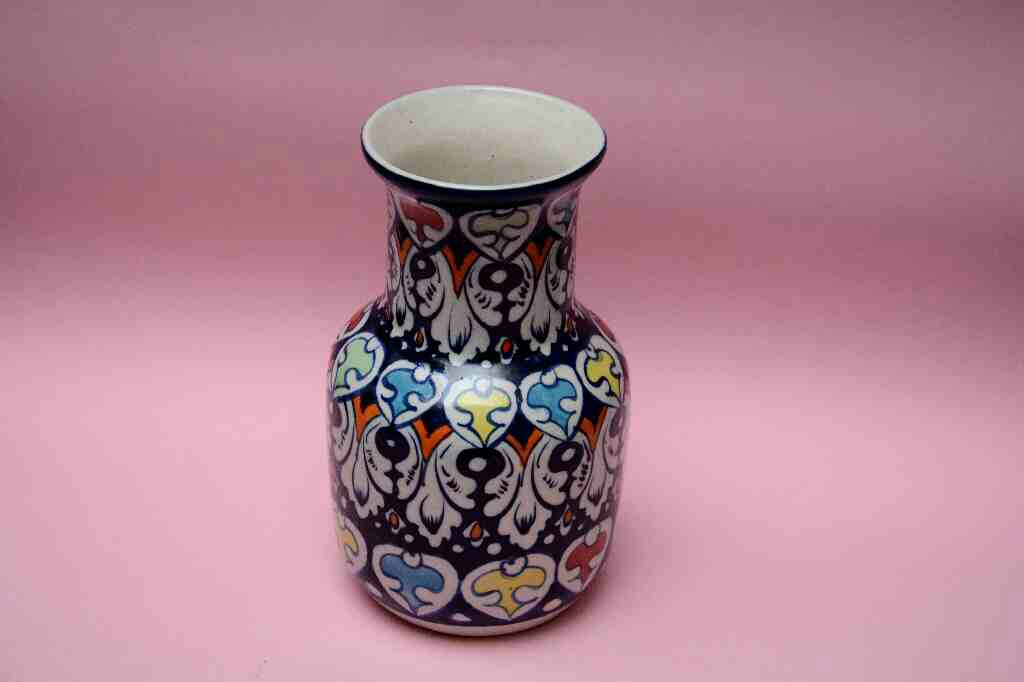 Blue Pottery Medium Flower Vase