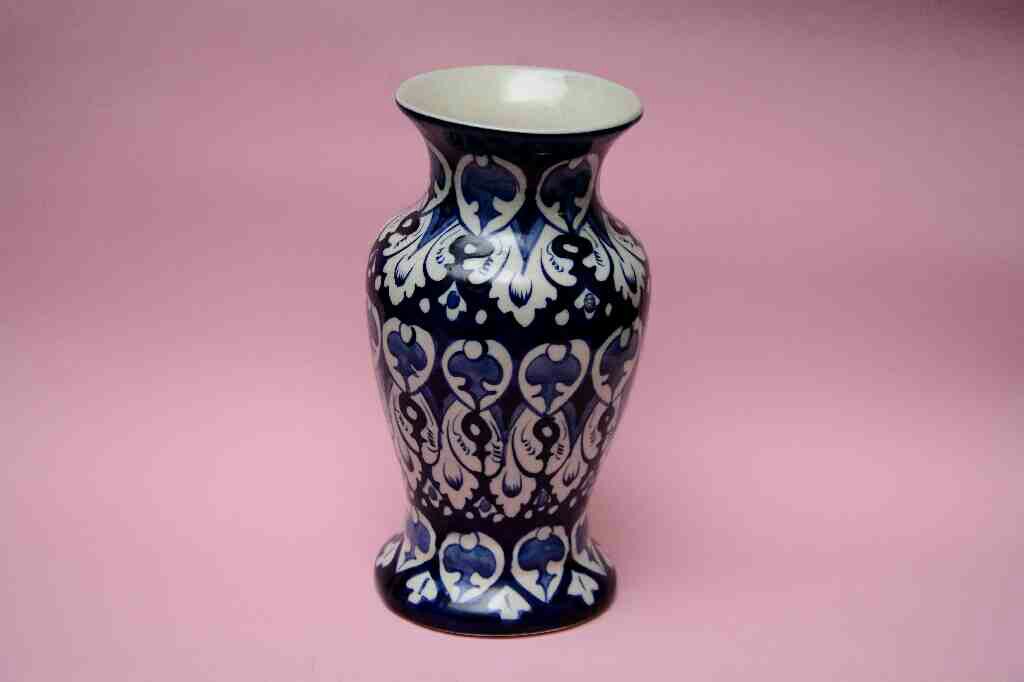 Blue Pottery Medium Flower Vase