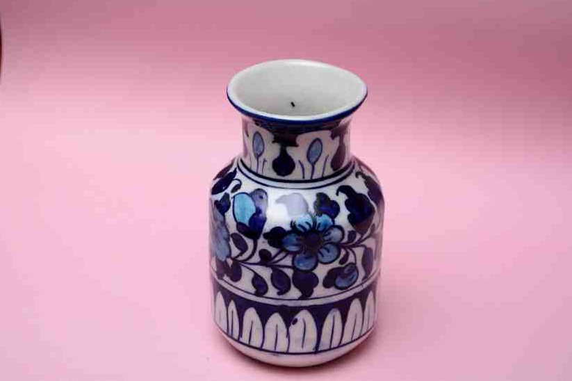 Blue Pottery Small Flower Vase