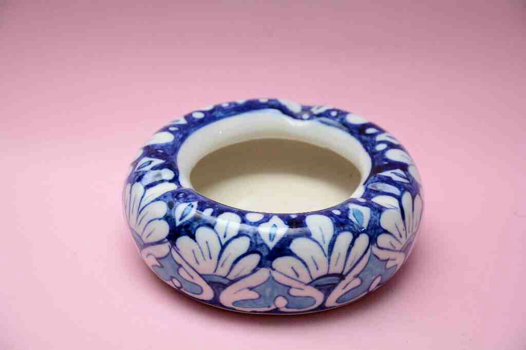 Blue Pottery Ash Tray