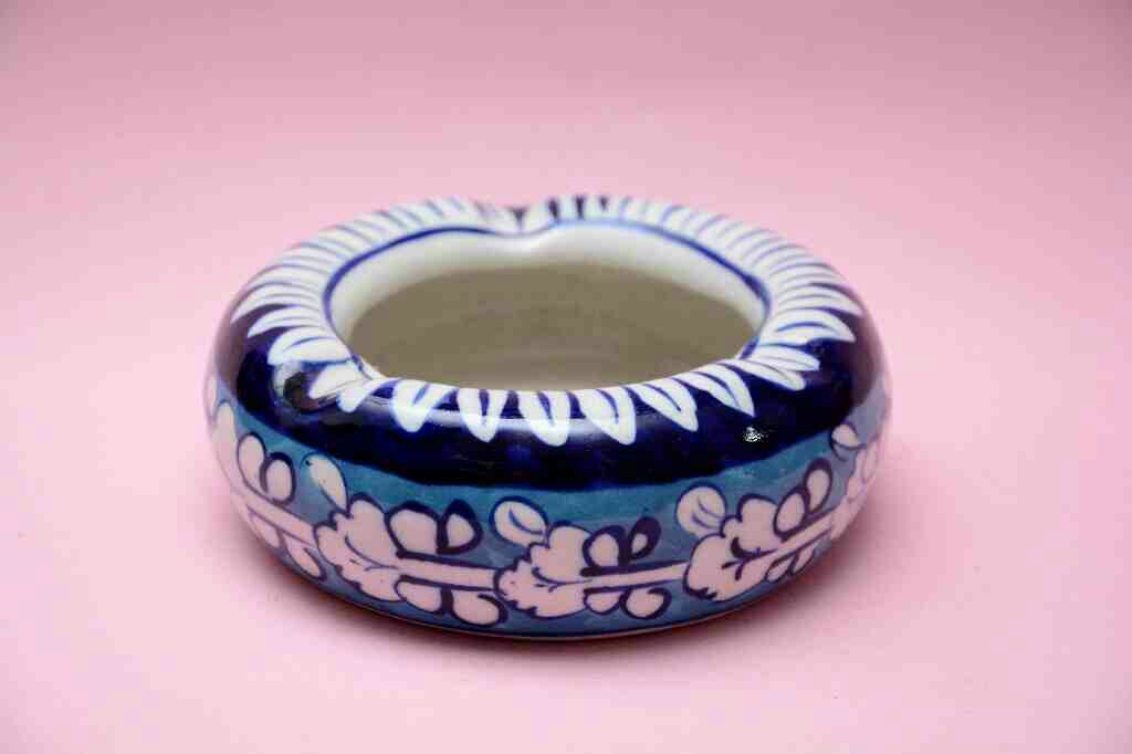 Blue Pottery Ash Tray