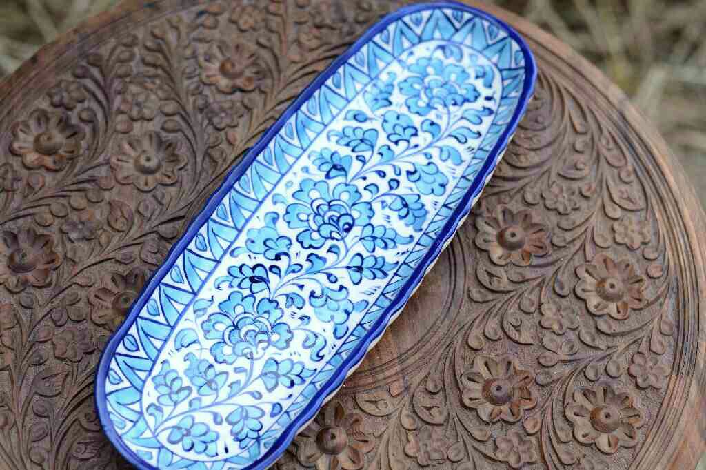 Blue Pottery kabab Dish