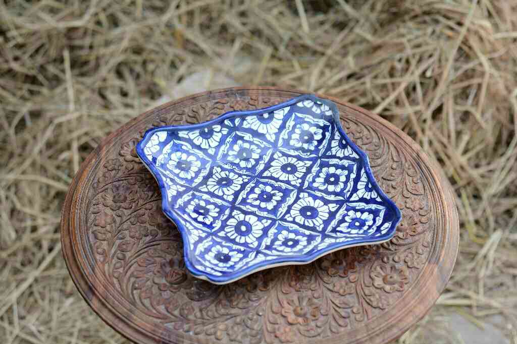 Blue Pottery Small Dish