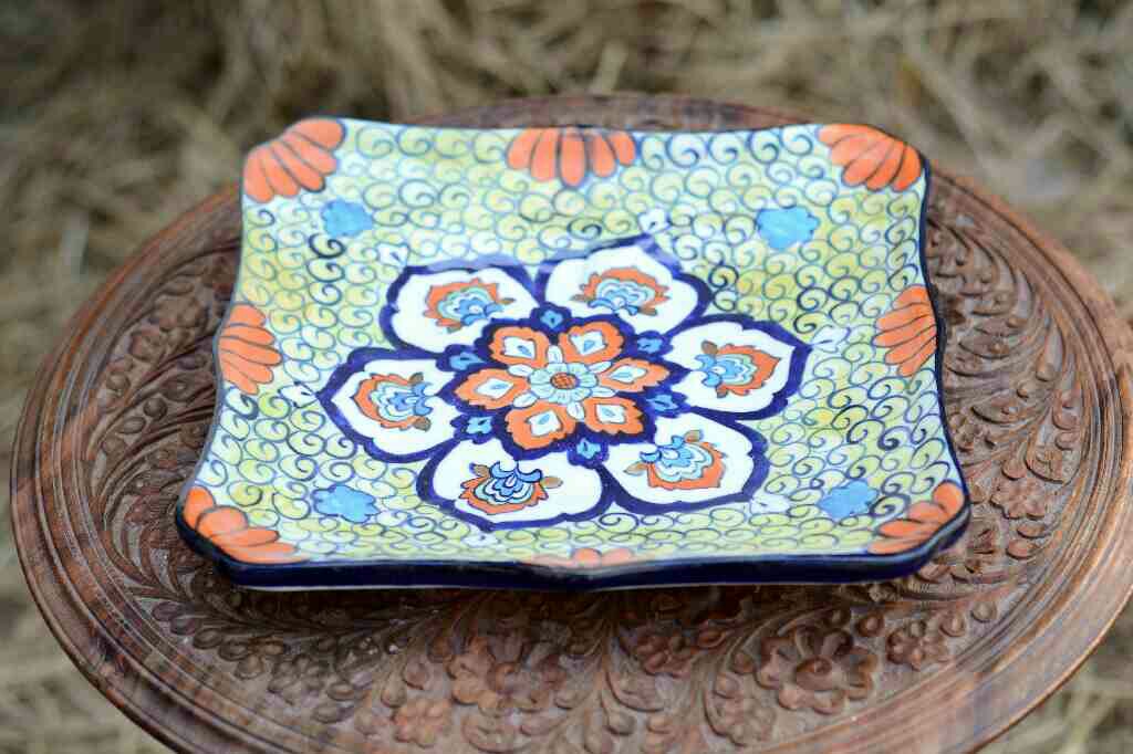 Blue Pottery Medium Dish