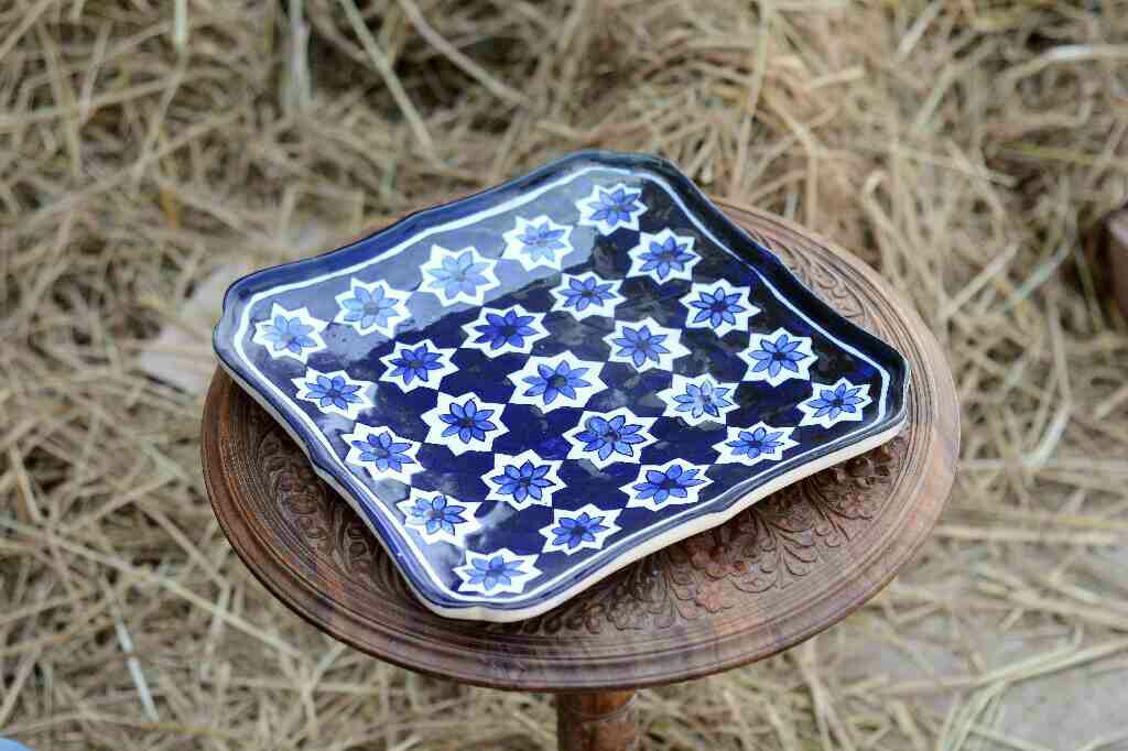 Blue Pottery Large Dish