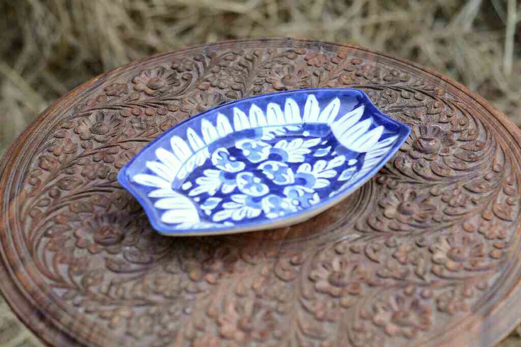 Blue Pottery Dry Fruit Dish