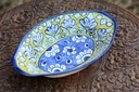Blue Pottery Oval Shape Raita Bowl