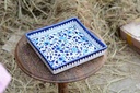 Blue Pottery Square Shape Serving Tray